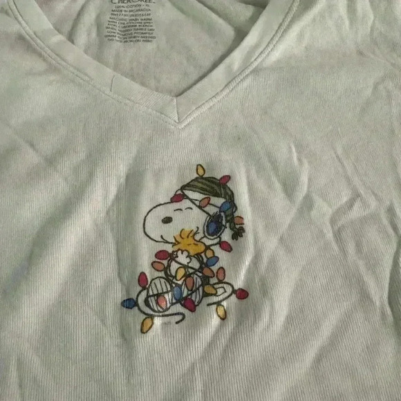 Snoopy Cherokee long sleeve V-neck T-shirt - Picture 2 of 10
